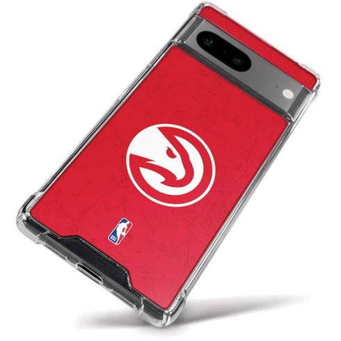 NBA Atlanta Hawks Distressed Google Pixel 8 Clear Case
